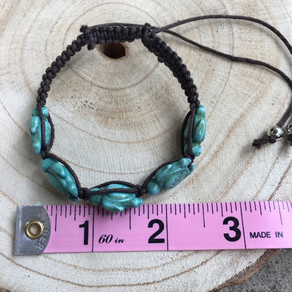 Turquoise turtle adjustable bracelet - Picture 4 of 4
